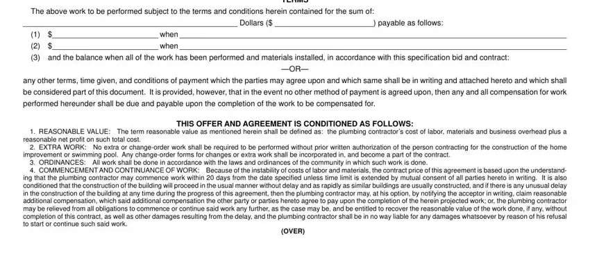 part 3 to entering details in plumbing service agreement pdf