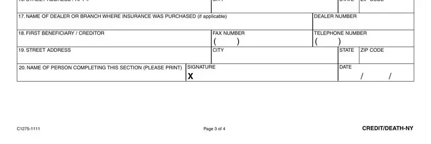 step 4 to entering details in union security life insurance company