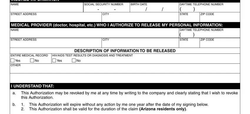 part 5 to filling out union security life insurance company