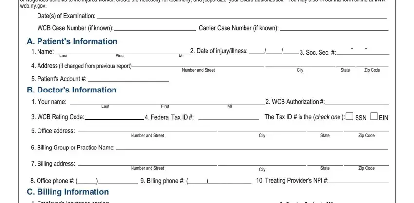 entering details in c4 2 workers comp step 1