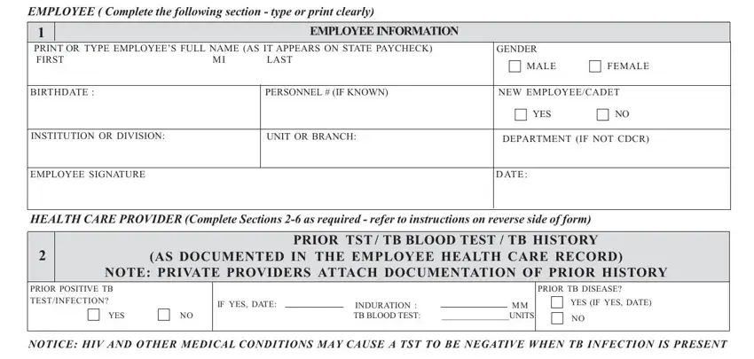 example of gaps in cdcr 7354 tb form