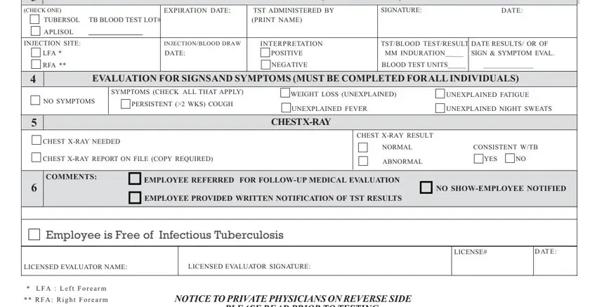 Finishing cdcr 7354 tb form step 2