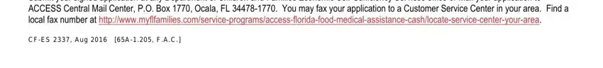 florida access children families application ACCESSFLORIDAAPPLICATION, FoodAssistance, Cash, RelativeCaregiver, Medical, Hospice, OSSOptionalState, First, Middle, Last, AptNo, City, Street, State, and ZipCode fields to fill
