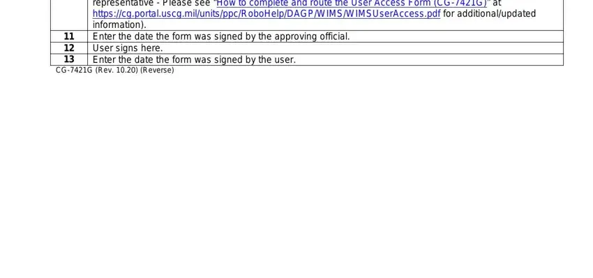 uscg direct access Enter the name of the unit the, and CGG Rev  Reverse blanks to insert