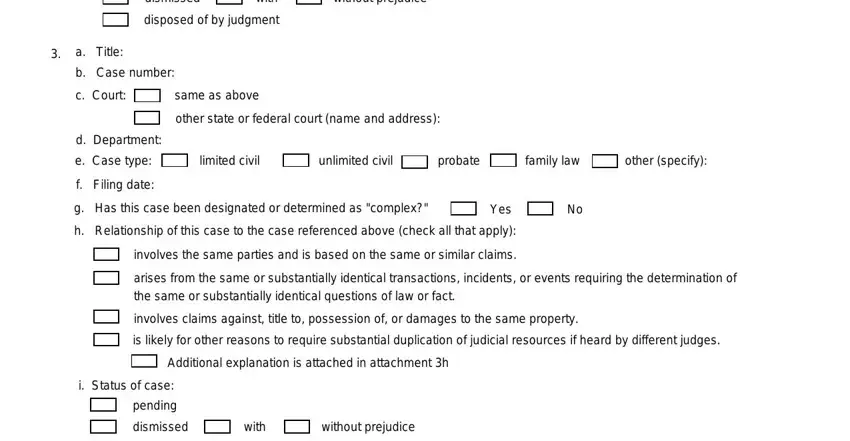 Filling out notice of related cases part 5