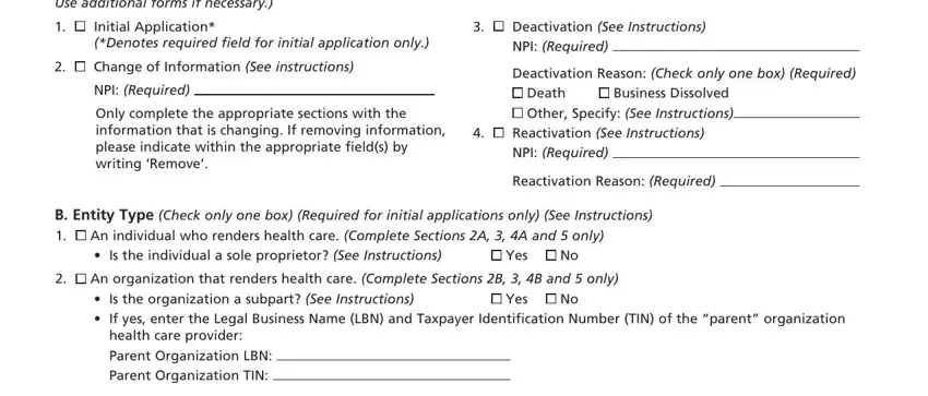 part 2 to completing npi application update form
