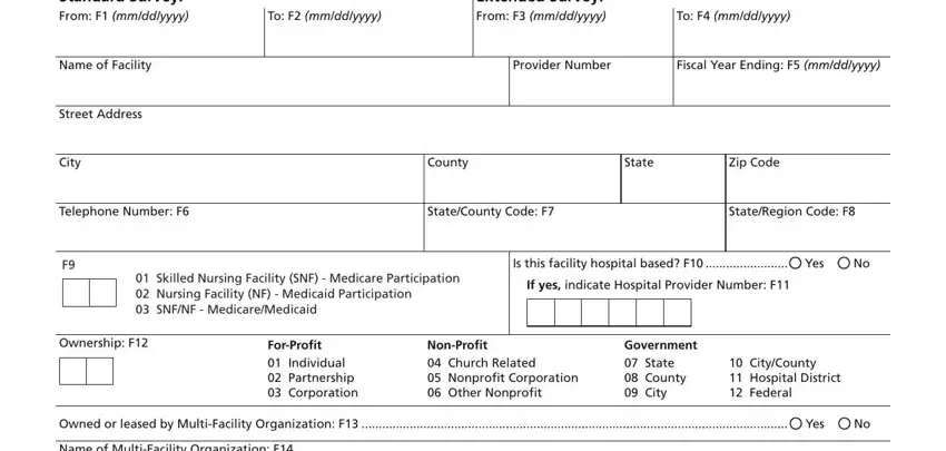 example of gaps in 671 medicare form