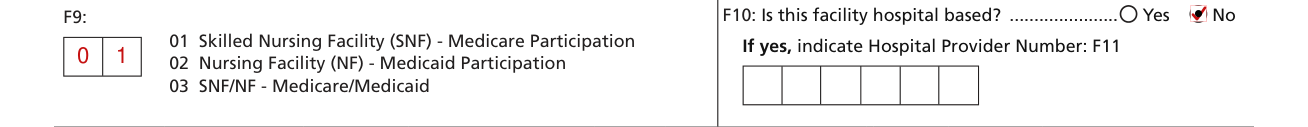 Form CMS-671 example filled out, participation and hospital