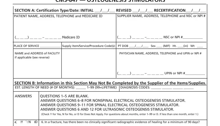 Form Cms 847 gaps to consider