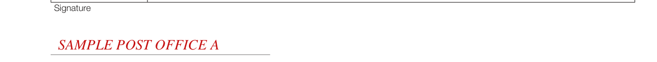 Form CN 17 example filled out, signature