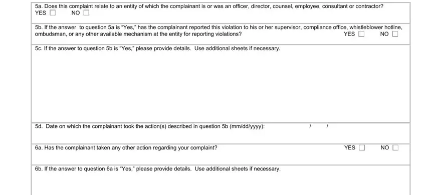 step 5 to finishing sec complaint form
