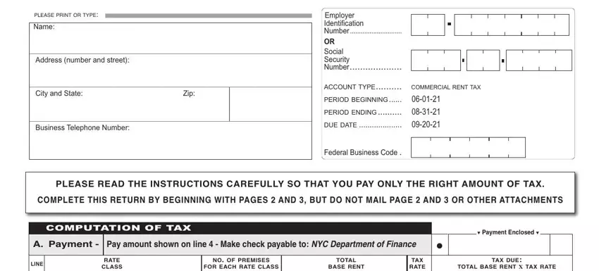 part 1 to filling in new york commercial rent tax return