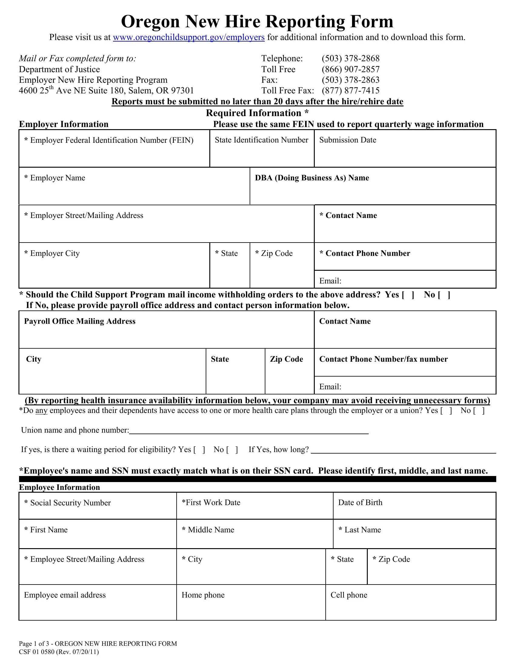 Form Csf 01 0580 ≡ Fill Out Printable Pdf Forms Online 3776