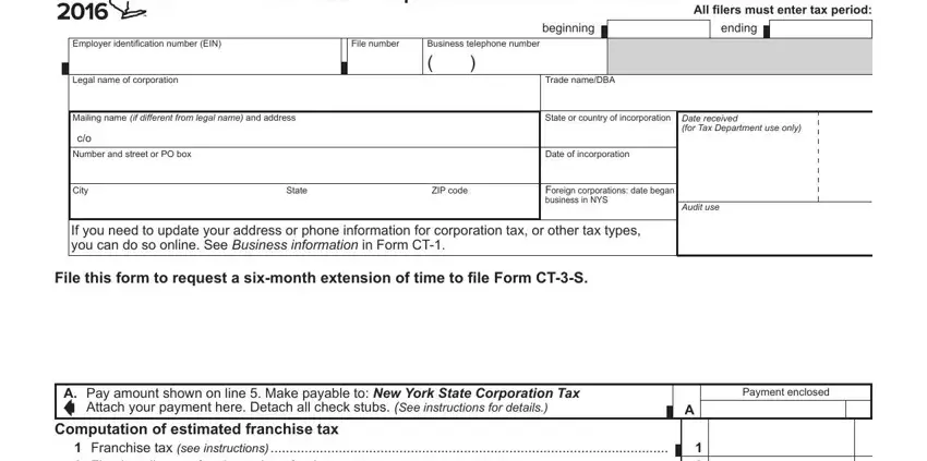 step 1 to filling out nys ct 5 4