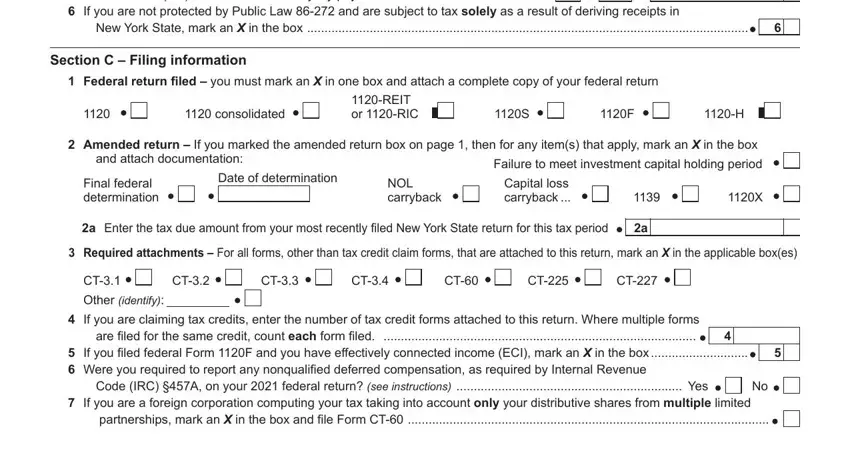 Filling in ny form ct 5 stage 4