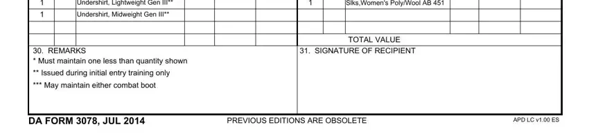 Form Da 3078 ≡ Fill Out Printable PDF Forms Online