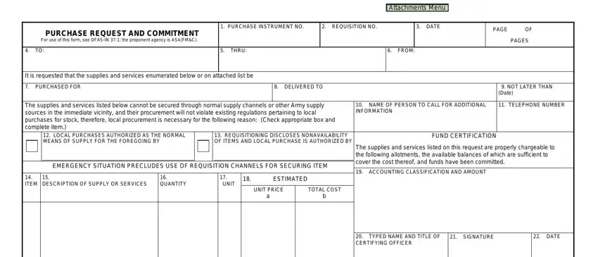 step 1 to writing dd form 3953