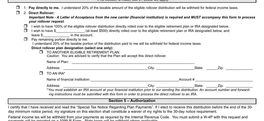 Filling out Form Dc 4212 1211 part 3