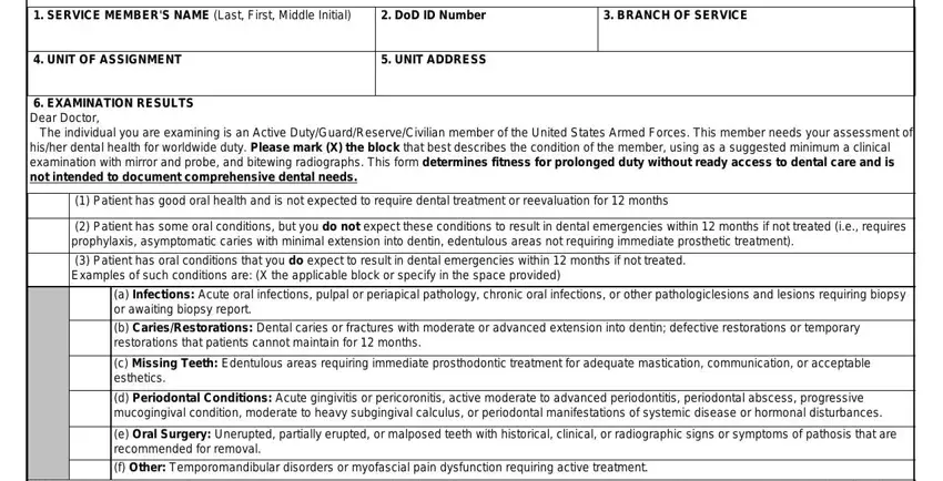 Form Dd 2813 Dental ≡ Fill Out Printable PDF Forms Online