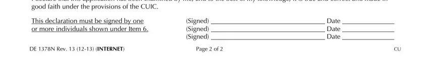 Entering details in fillable and printable dc1326 edd form part 5