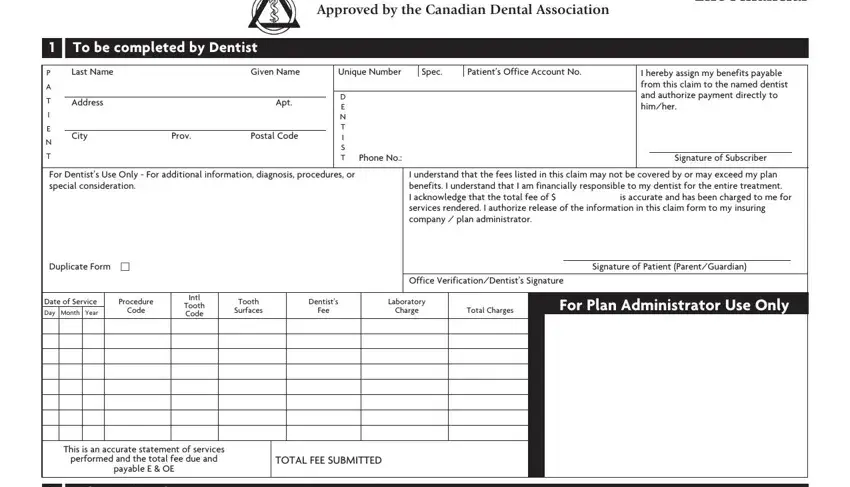 completing Form Dent Hsa E 11 10 stage 1