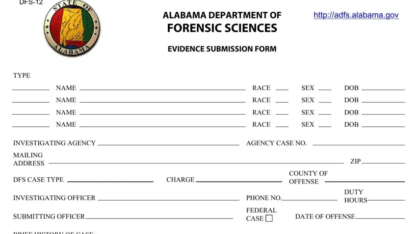 part 1 to writing Form Dfs 12