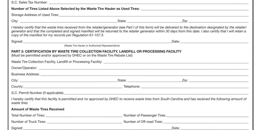 Filling out Form Dhec 2738 part 2