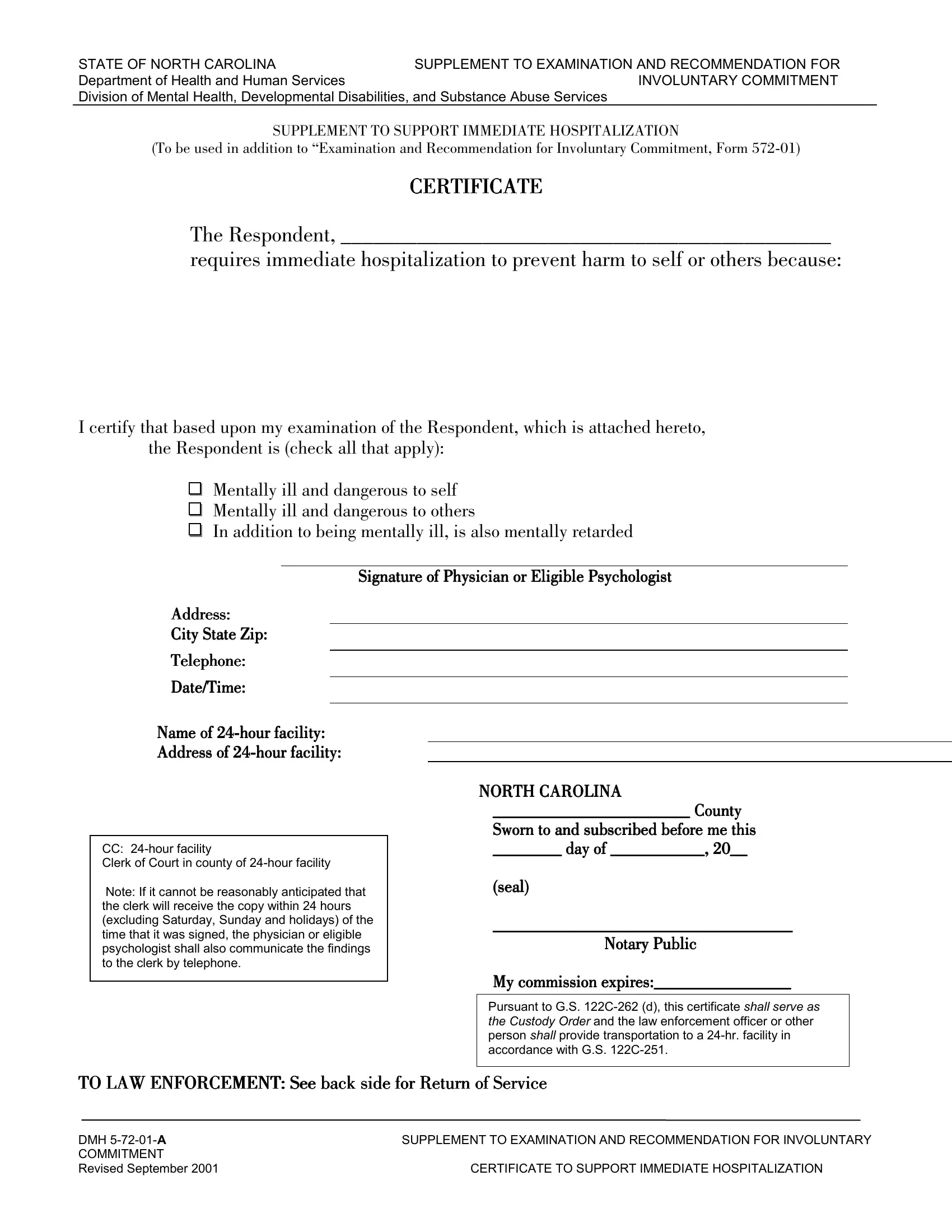 Form Dmh 5 72 01 A Preview