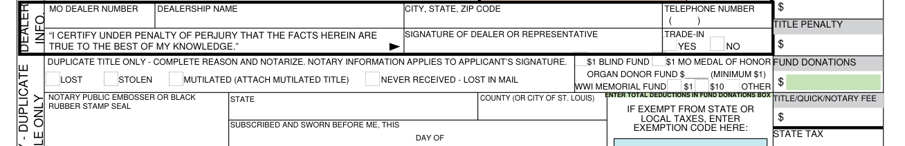 Form 108 example filled out, signature and fund donations