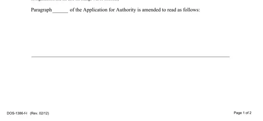 Completing Form Dos 1386 F L stage 2