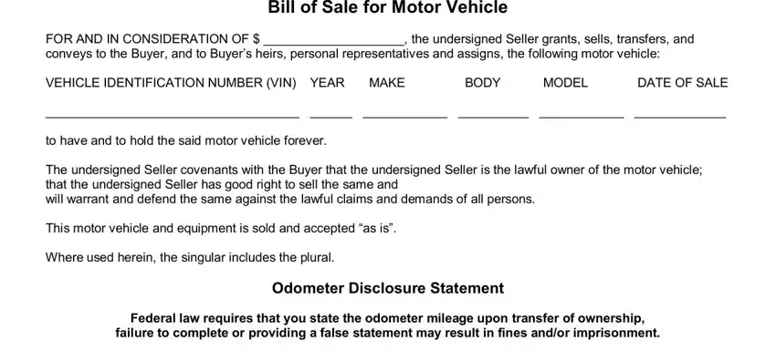 dr2173 motor vehicle bill of sale form gaps to fill out