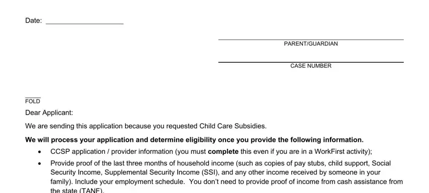 filling out dshs child care application forms part 1