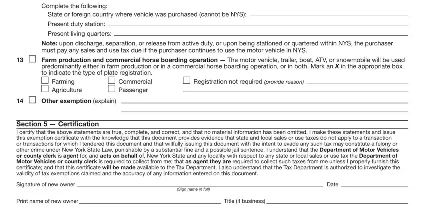 Entering details in dtf 803 part 5