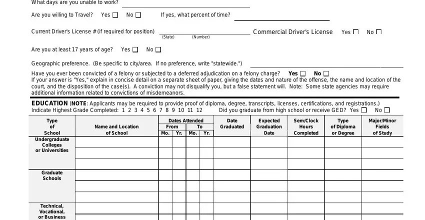 Filling out state of texas unemployment application part 2