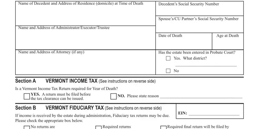 Form E2A gaps to fill in