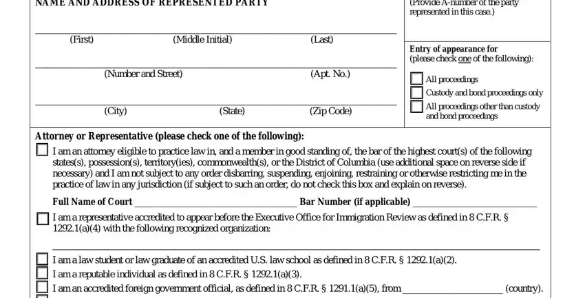 Form Eoir 28 Fillable - Printable Forms Free Online