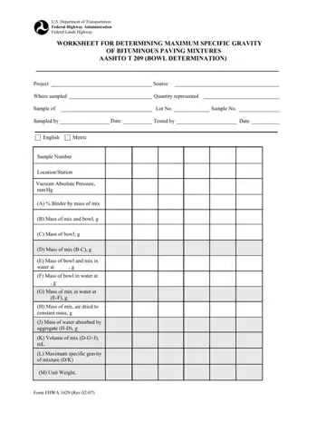 Form Fhwa 1629 Preview
