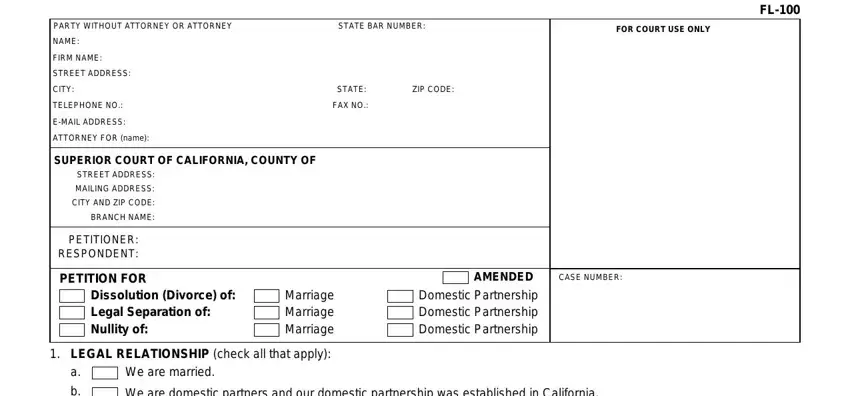 example of blanks in dissolution of marriage forms