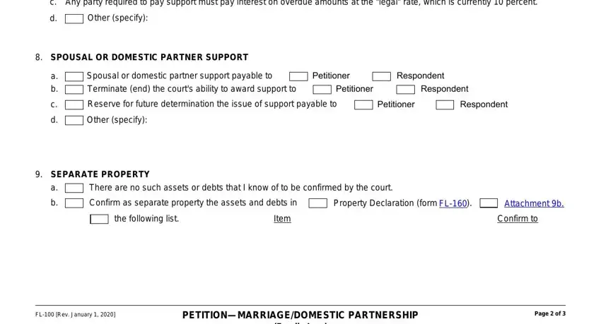 stage 5 to finishing dissolution of marriage forms