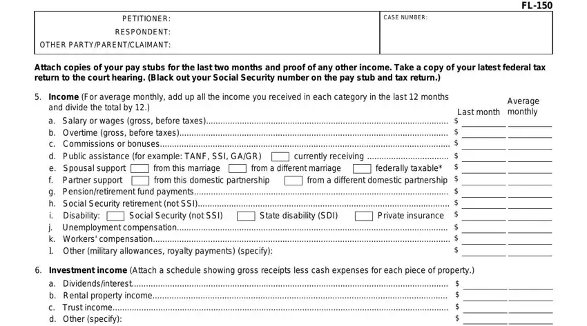 Completing income and expense forms stage 4