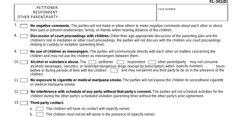 part 4 to entering details in fl 341d form