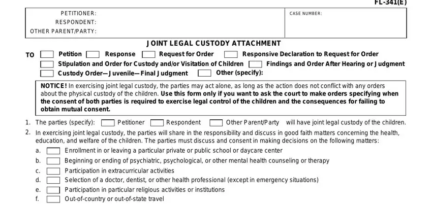 emergency custody paperwork california empty fields to complete