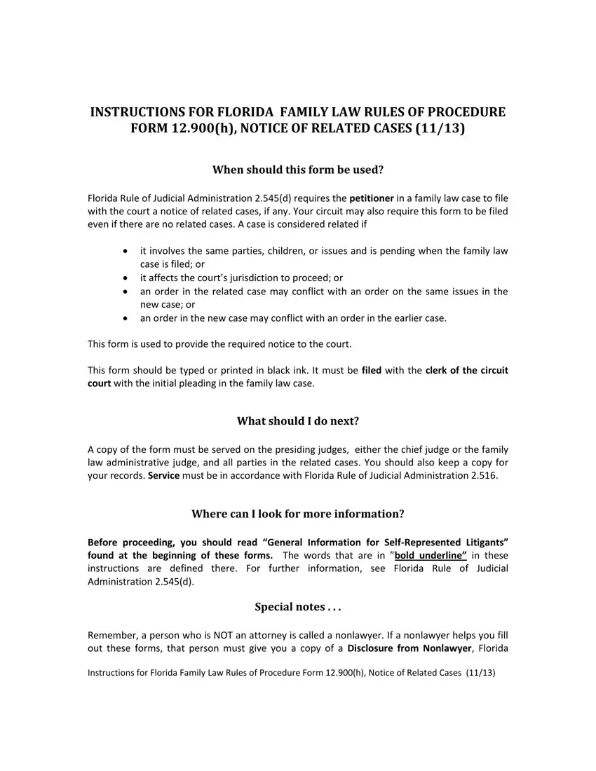 Form Florida Procedure first page preview