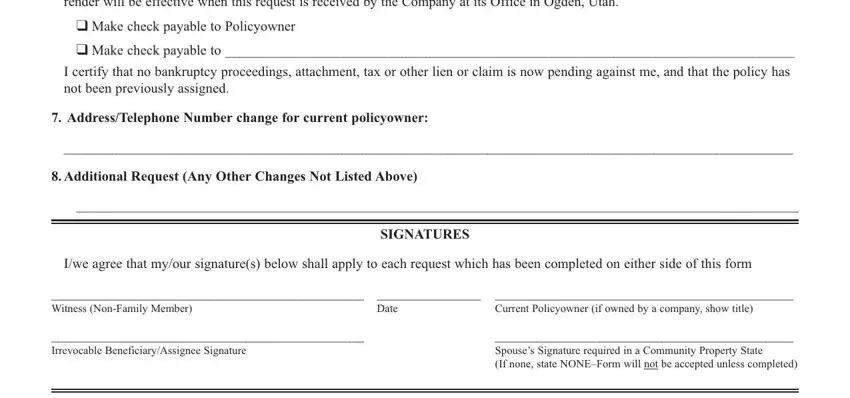 part 5 to entering details in how to update address for great western insurance company