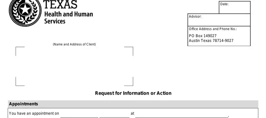 portion of empty spaces in  texas human seevices form h1020