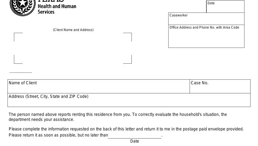 step 1 to writing landlord verification form for food stamps