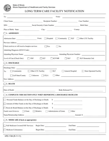Form Hfs 1156 Preview