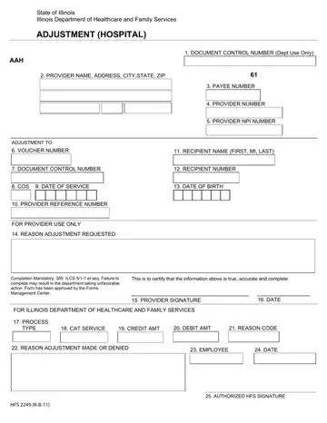 Form Hfs 2249 Preview