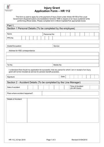 Form Hr 112 Preview