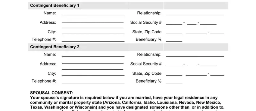 Filling out chase bank beneficiary form step 3